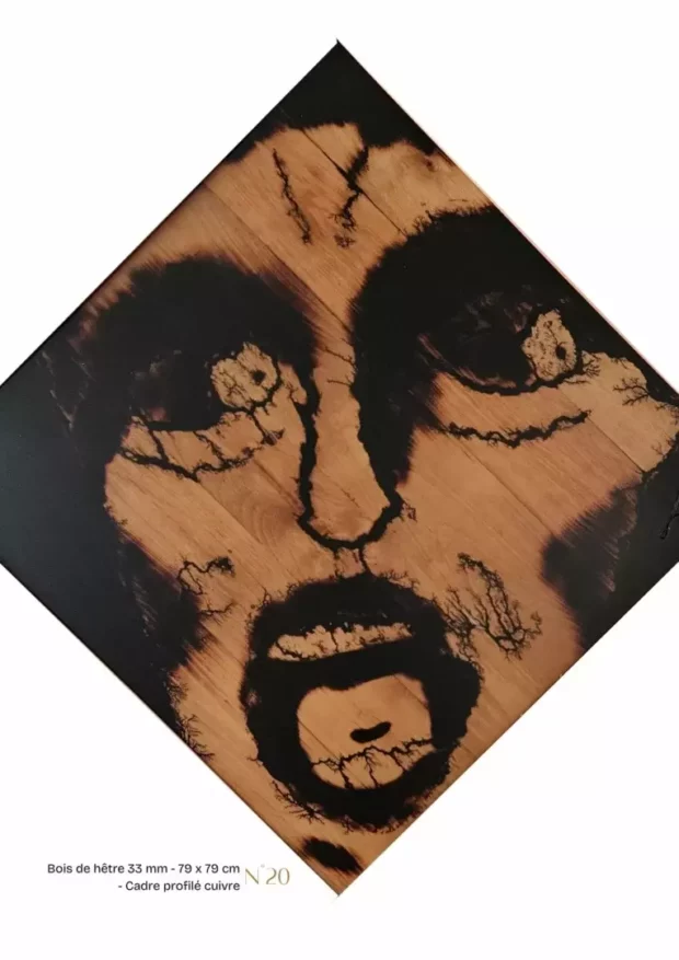 tableau de jean jacques thaon, fractales et epoxy